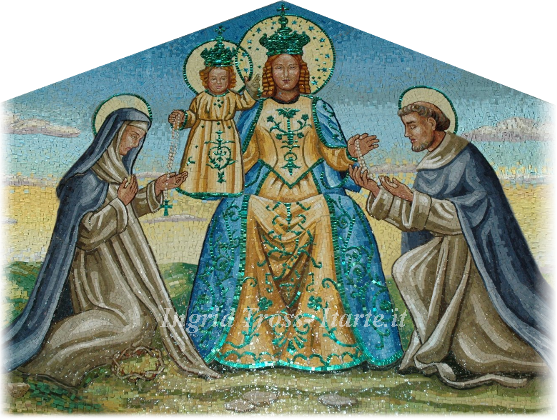 Mosaico Madonna del Rosario - Particolare 1