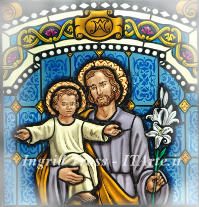 Vetrata San Giuseppe con Ges Bambino - Particolare